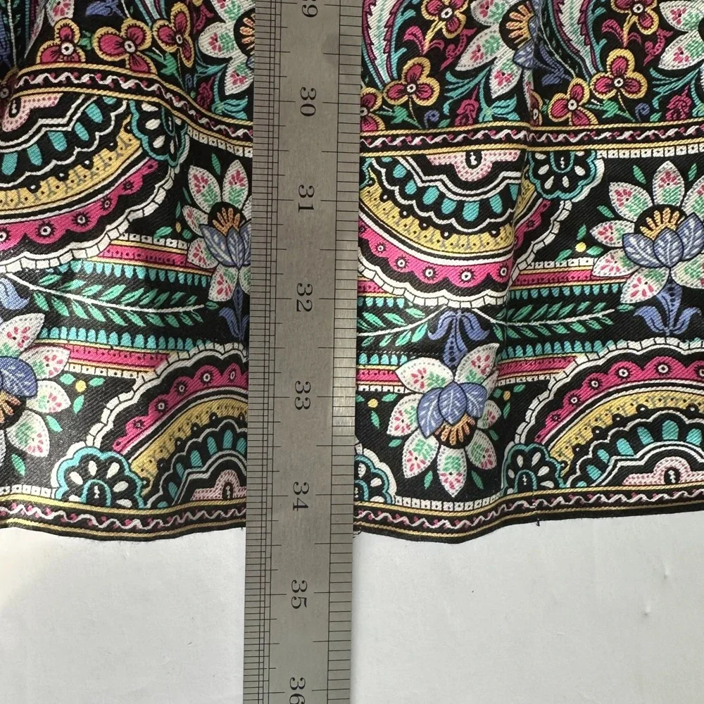 CHAUS Floral Paisley Rayon Maxi Skirt Sz 8 Psychedelic Festival Boho Japan Vtg‎
